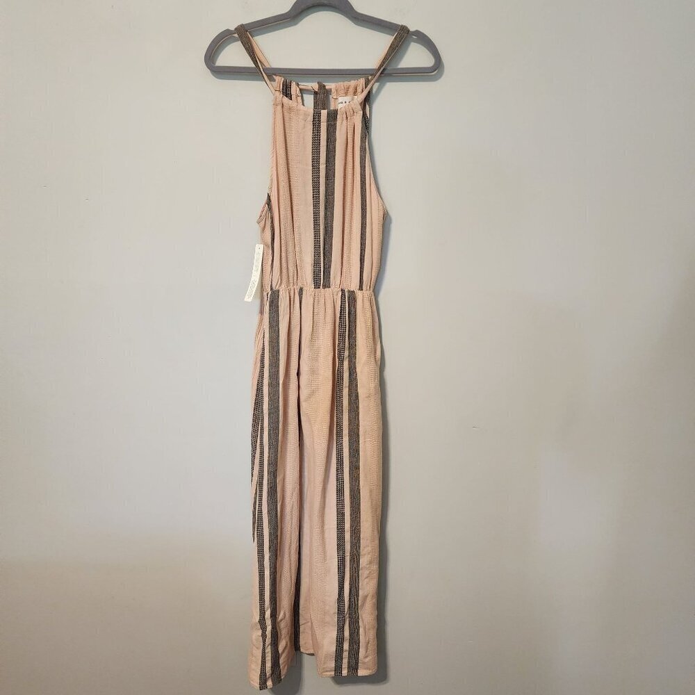 New Anthropologie Cloth & Stone sz S Halter Maxi Dress Linen blend - Picture 2 of 12